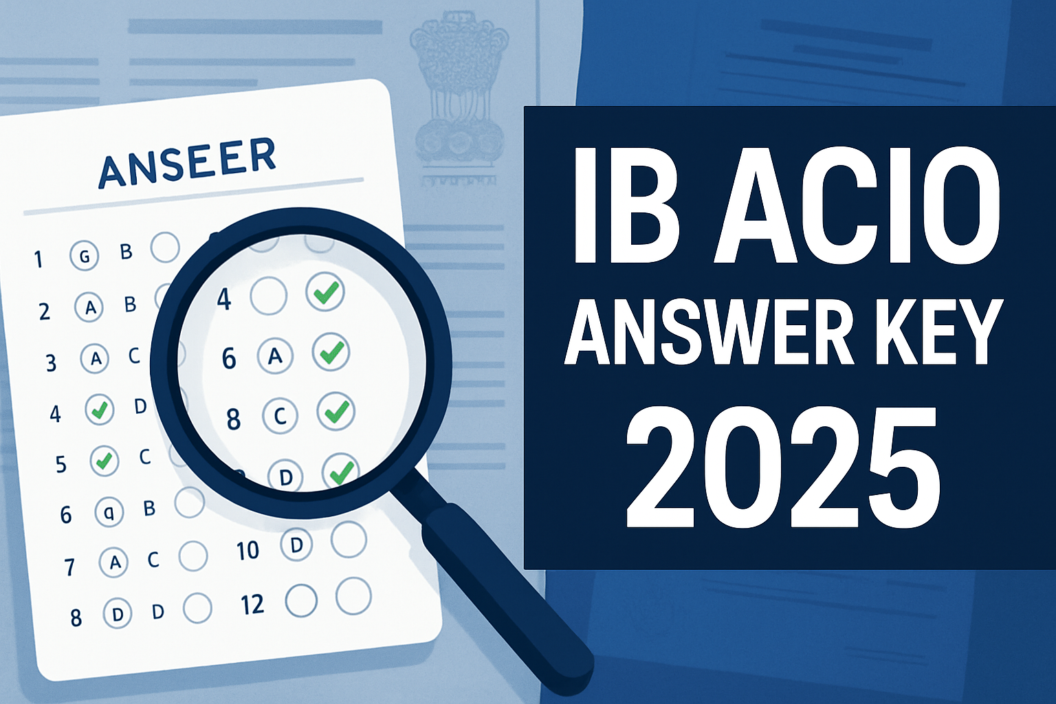 IB ACIO Answer Key 2025: Download Provisional Key, Response Sheet & Check Cut Off