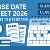 CBSE Date Sheet 2026: Official Board Exam Timetable Released for Classes 10 and 12
