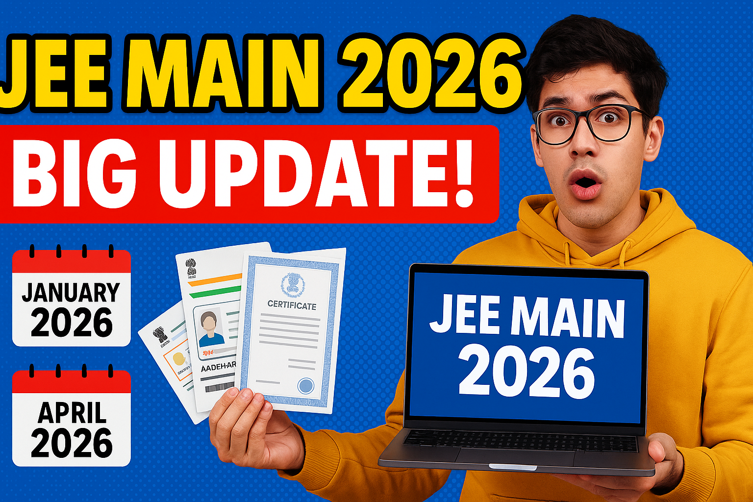 JEE Main 2026 Latest News: NTA Issues Critical Advisory for Document Updates Before Application Registration