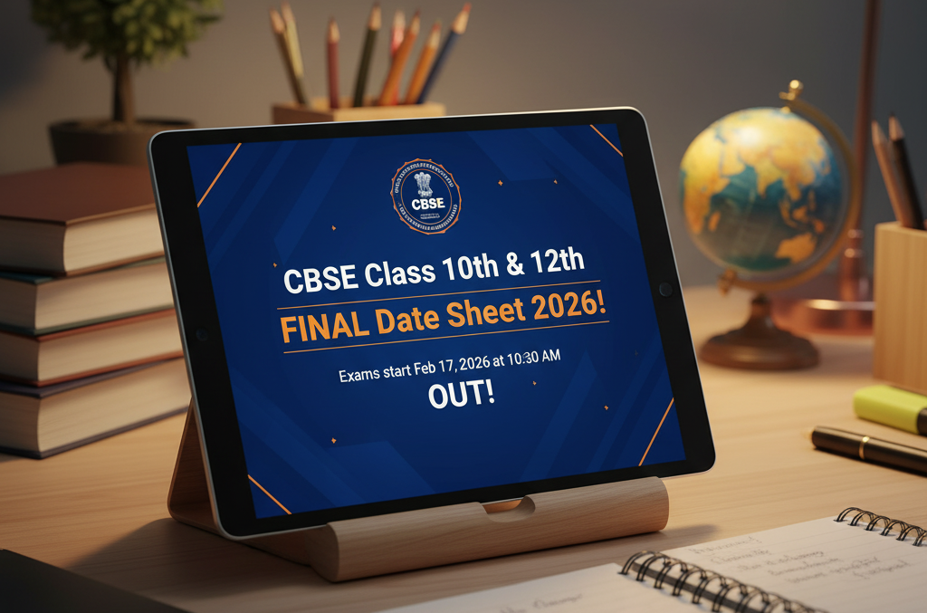 CBSE Date Sheet 2026: Complete Exam Schedule for Class 10th & 12th Board Examinations Released