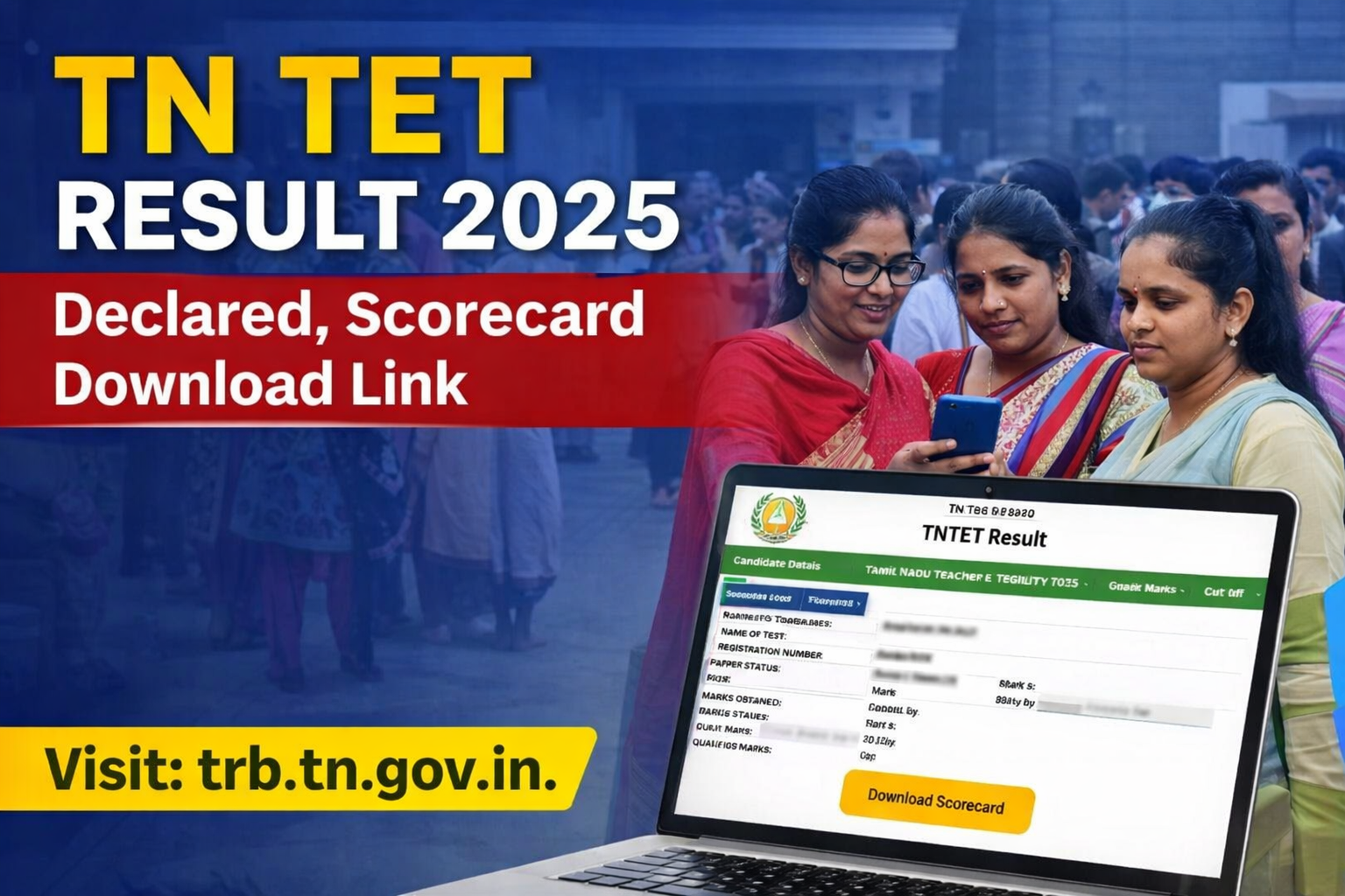 TN TET Result 2025 Officially Released: Download Scorecard, Check Cut-Off Marks at trb.tn.gov.in