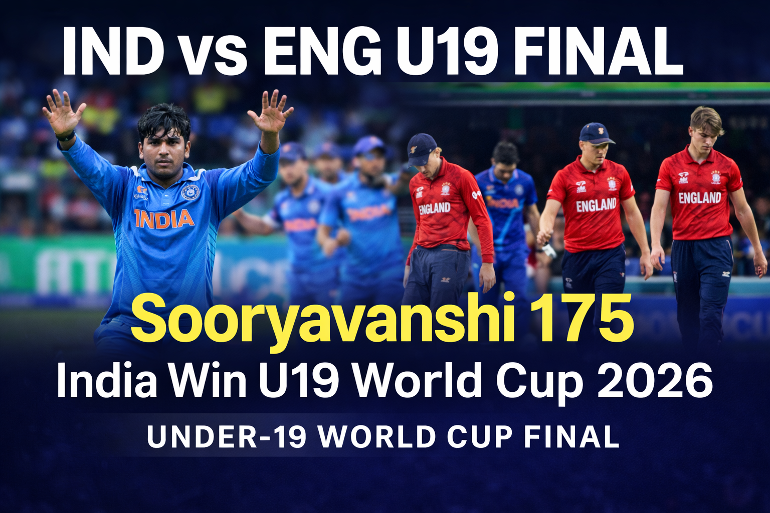 Sooryavanshi’s Magnificent 175 Leads India to Historic Sixth Under 19 World Cup Final 2026 Victory